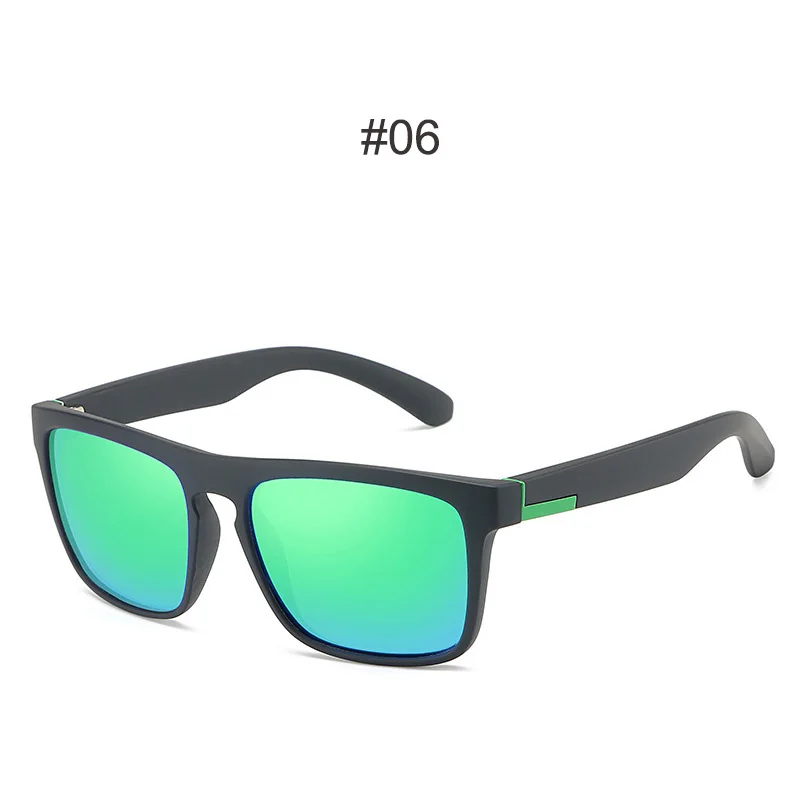 Hdcrafter; брендовые дизайн поляризованные солнцезащитные очки для мужчин матовая черная рамка подходит. Картина храмы водительские очки солнцезащитные очки с чехлом - Цвет линз: 06