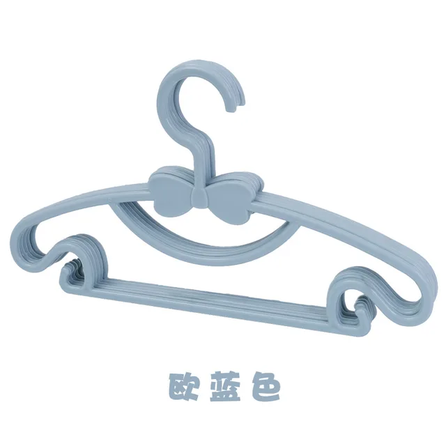 10pcs/lot 29.5cm plastic childrens clothes rack for household multi-function clothes rack Color: Blue 10pcs/lot 29.5cm plastic childrens clothes rack for household multi-function clothes rack Color: Blue