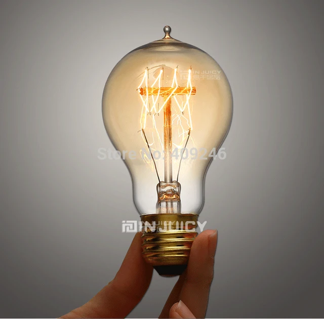 A19 E27 Loft Edison Carbon Filament 40 Watt Vintage Marconi Antique A19 E27 Loft Edison Carbon Filament 40 Watt Vintage Marconi Antique Light Incandescent Bulbs For Bar