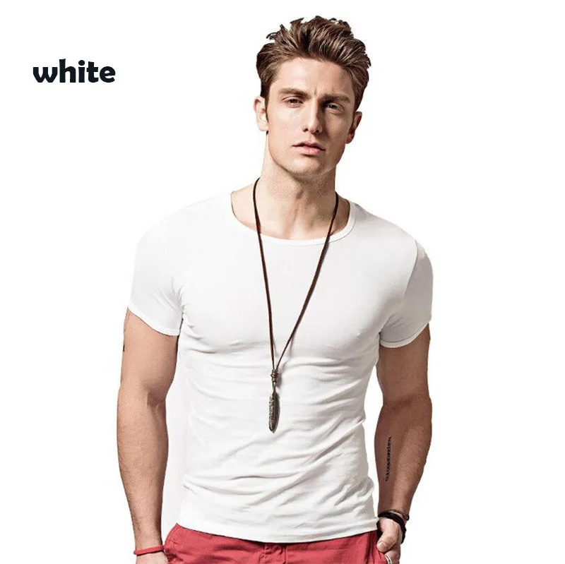 Covrlge мужские топы, футболки с круглым вырезом и коротким рукавом, летняя Новинка, мужские модные тренды, футболки для фитнеса, Прямая поставка, MTS291111 - Цвет: White