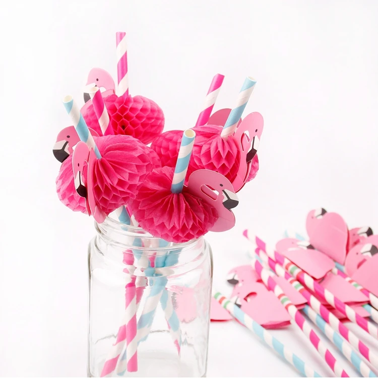 QIFU соломинки для питья из розовой бумаги для дня рождения, свадьбы, Рождества, торжества, вечерние украшения для нового года