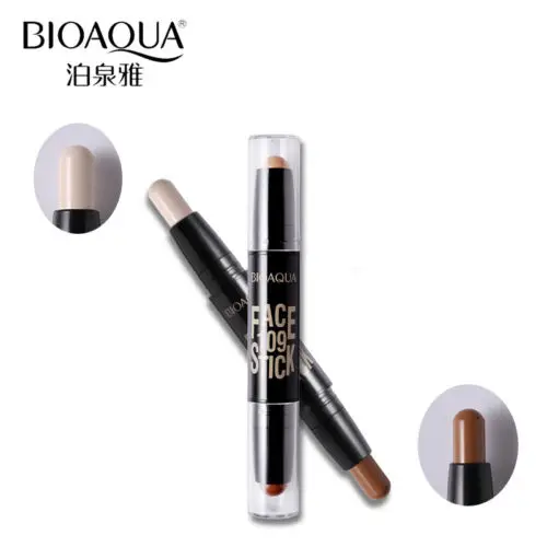 

Double Head 3D Bronzer Highlighter Stick Face Makeup Concealer Pen Foundation Stick Cream Texture Contour Pencil