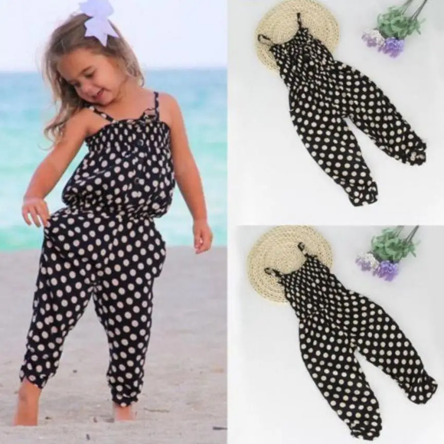

Toddler Kids Baby Girls Summer Strap Romper Jumpsuit Harem Pants Clothes Outfits Fashionable Photography August 15