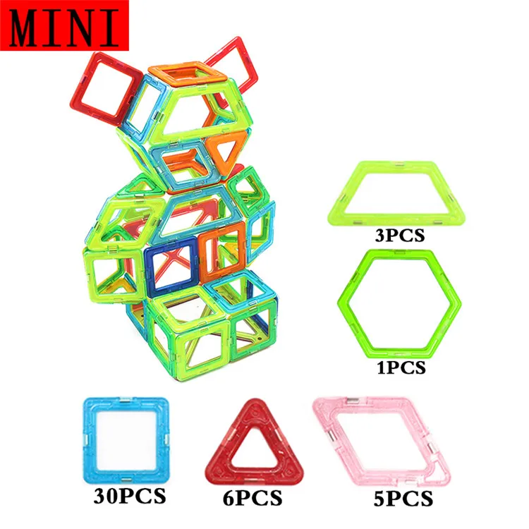 Мини размер 41 шт./лот робот магнитные блоки модели строительных кирпичей 3D DIY Обучающие Развивающие игрушки для детей Подарки - Цвет: Армейский зеленый