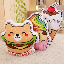 1 шт. 45 см Милая мультяшная плюшевая подушка мороженое животные подушка в форме фрукта Подушка креативные дети девочки подарочные украшения для дома