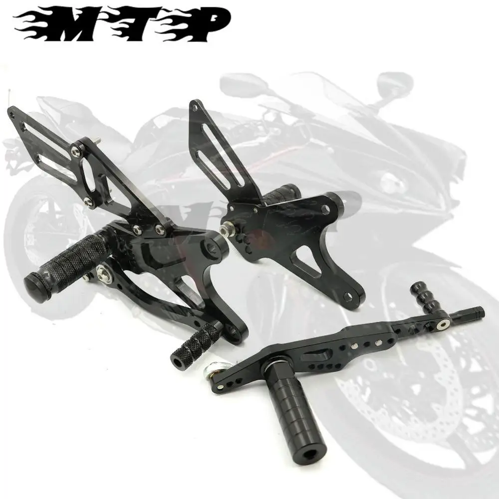 

CNC Adjustable Rider Rearset Footrest Foot Rest Pegs For Yamaha YZF R1 YZFR1 YZF-R1 2009 - 2014 2010 2011 2012 2013