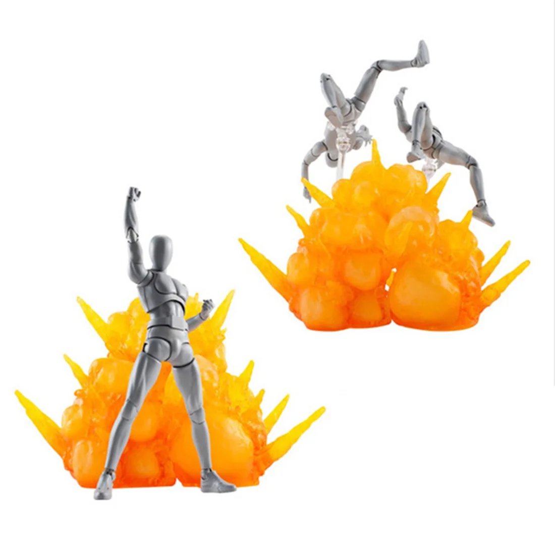 

3Pcs Smoke Scene Model Explosive Effect Solid Decoration for Gundam Model - Yellow