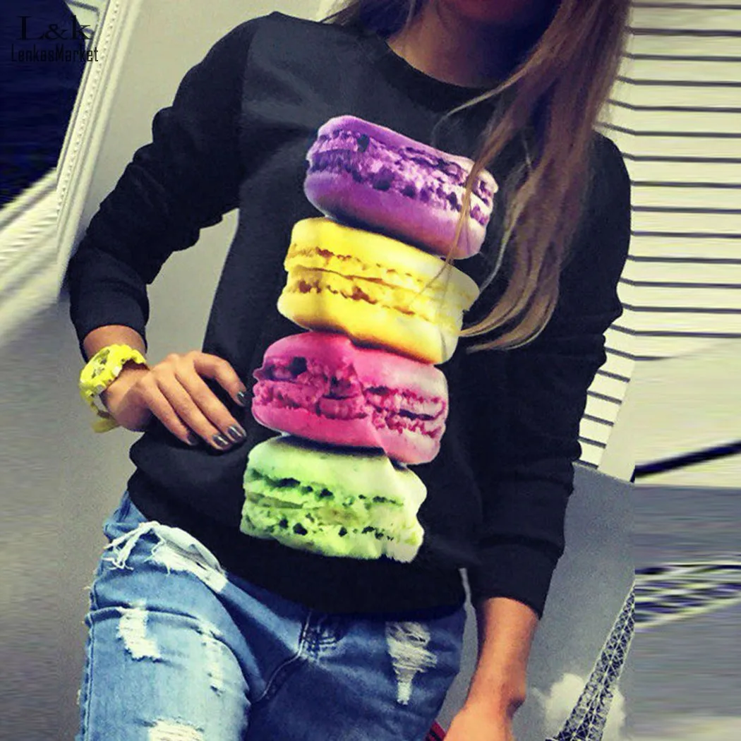 

Spring Autumn Women pullover casual o neck Loose Printed Long Sleeve Sweatshirts Pullovers t shirt S-XL 30