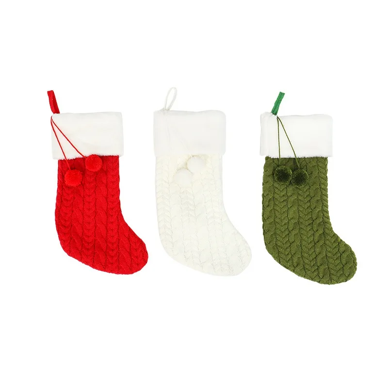 Рождественские носки с подвеской украшения для одежды маленькие ботинки с подвеской рождественские однотонные вечерние предметы домашнего обихода подарочная сумка
