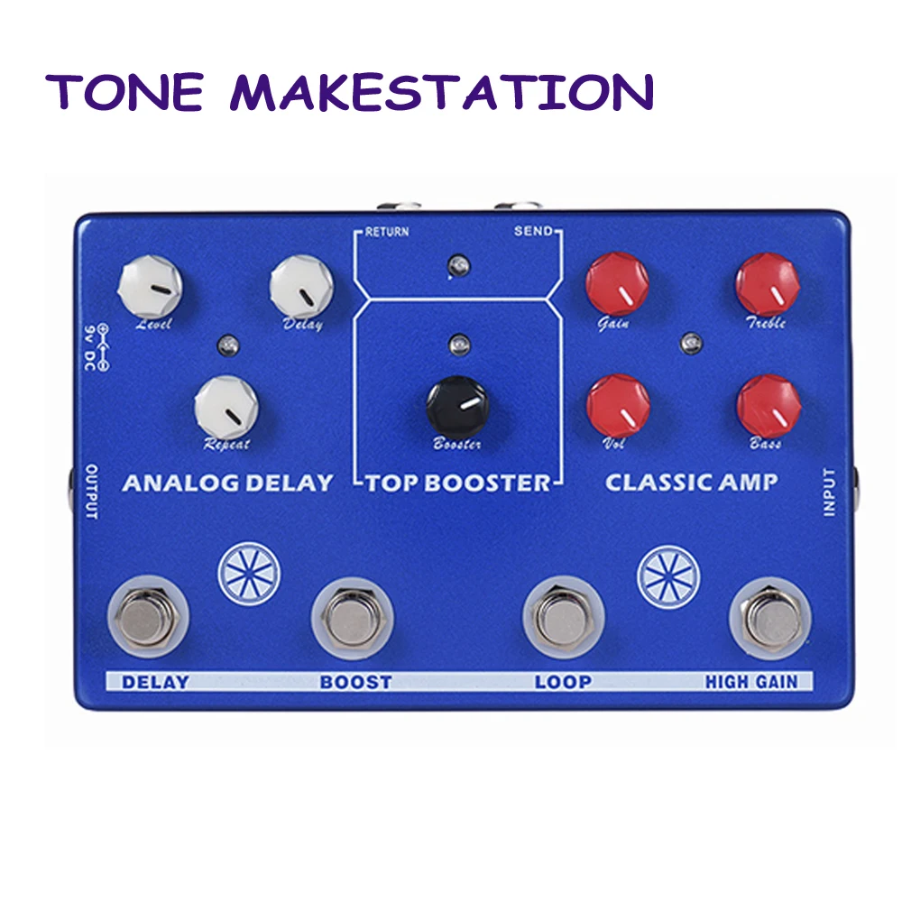 Mosky Guitarra hecha a mano Multi-efectos Pedal tono, DTC, lo último, distorsión, fuente de alimentación Guitarra parte accesorio Mosky Guitarra hecha a mano Multi-efectos Pedal tono, DTC, lo último, distorsión, fuente de alimentación Guitarra parte accesorio