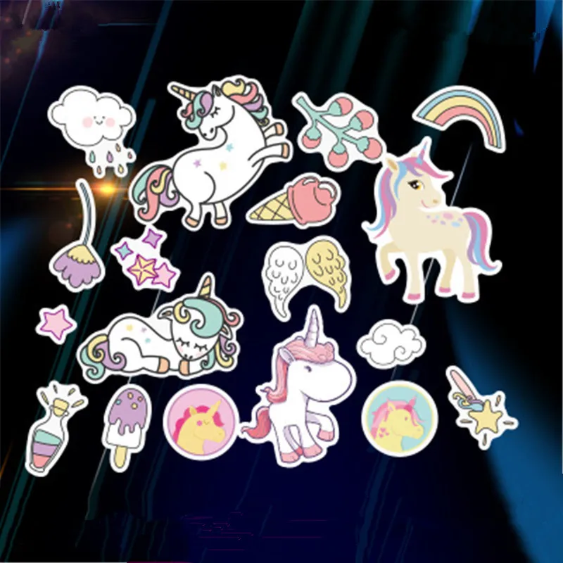 

94 Pcs/pack unicorn do not repeat explosion models personalized leaflet car motorcycle trolley case cartoon graffiti stickers