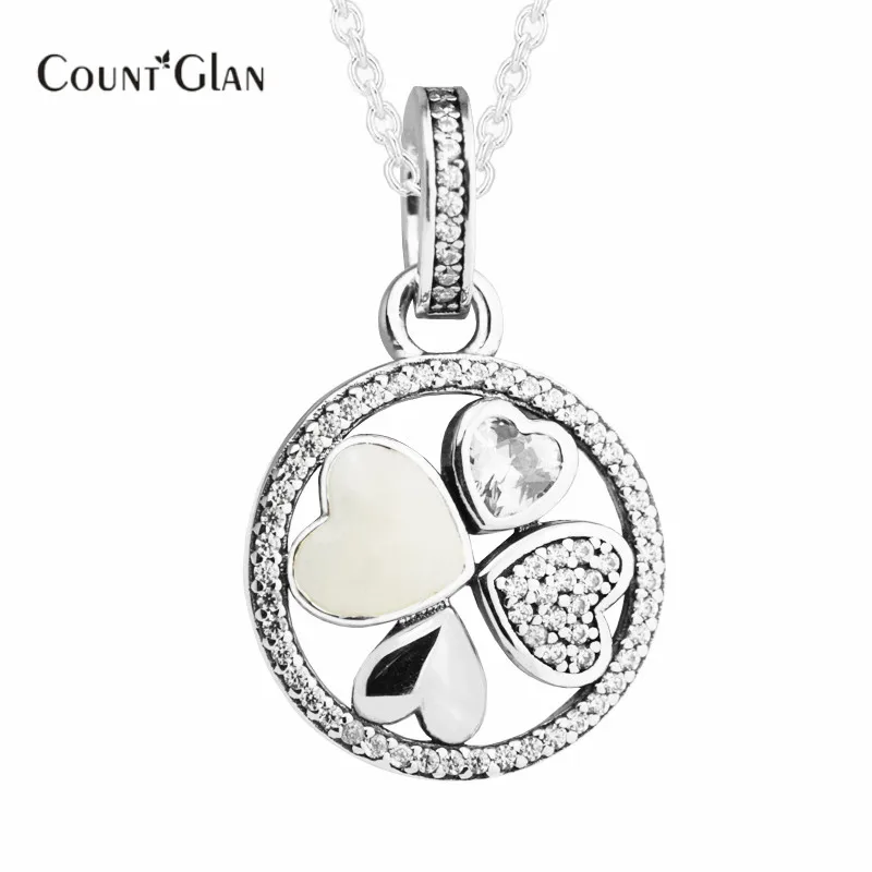 

925 Sterling Silver Pendants European Style Jewelry Hearts of Love Necklaces and Pendants Original Fashion Charms