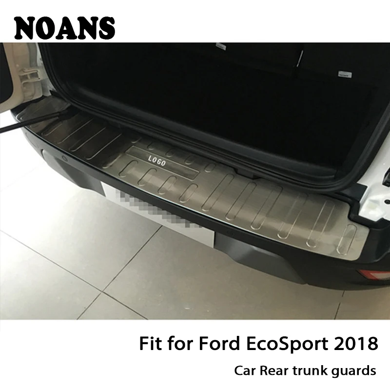 

NOANS For Ford EcoSport 2018 Auto Car Rear Trunk Door Bumper Anti Scratch Strips Stainless Steel Accessories