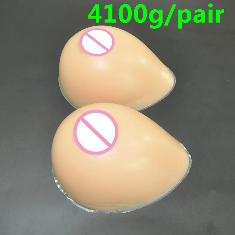 

Wholesale Cheap Fake Breasts I cup Big Crossdresser Boobs 4100g/pair Drag Breast Water Droplets Form Fake Breasts
