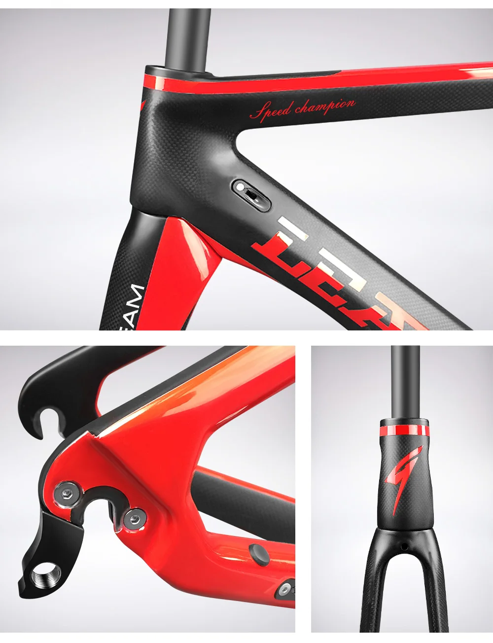 Clearance 2018 Carbon Road Bike Frame Carbon Fibre Road Cycling Race Bicycle Frameset Taiwan Bike LEADNOVO AERO ROAD Bike Frame 3