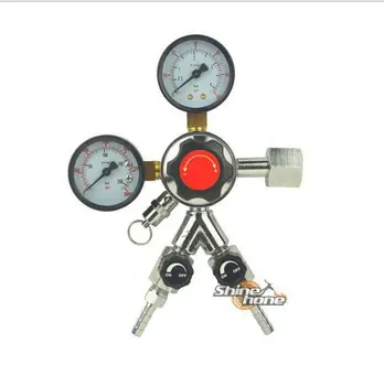 

Economical CO2 Dual Gauge Regulator with Y splier and two Checkvalve, Homebrew CO2 Regulator, 0~3000psi, 0~60psi, CGA320