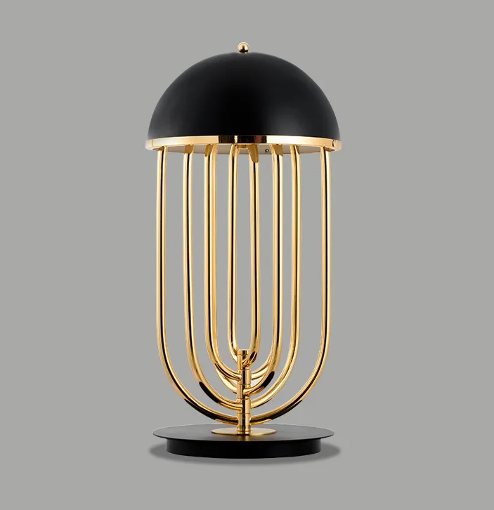 

Luxurious new classical post-modern table light rotatable base blacket study bedroom decorative table lamp