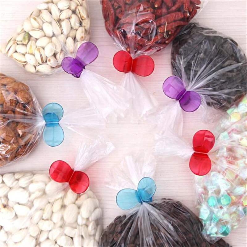 

6 Pcs/set Food Snack Storage Seal Sealing Bag Clips Sealer Kitchen Food Bag Clips Plastic Food Close Clip Seal Home Organizer