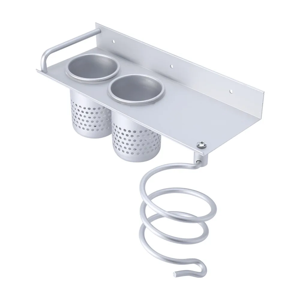 Multi-function Bathroom Shelf Storage Wall Mounted Rack Space Organizer Holder Hairdryer Toothbrush Toilet Aluminum Shelf