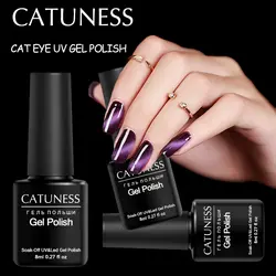 Catuness длительный светодиодных УФ Лаки прозрачный выдерживает с 24 Цвет магнитные ногтей гель для ногтей 3D Cat глаза УФ гель польский 8 мл