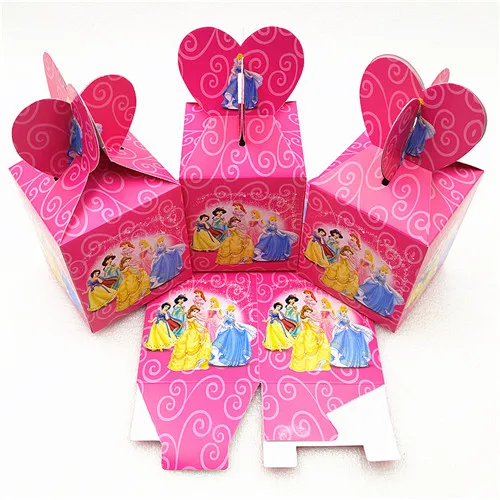 Детские принадлежности для вечеринки в честь Дня Рождения Принцессы Диснея, сувениры для девочек на юбилей, свадьбу, вечерние украшения принцессы Софии - Цвет: candy box