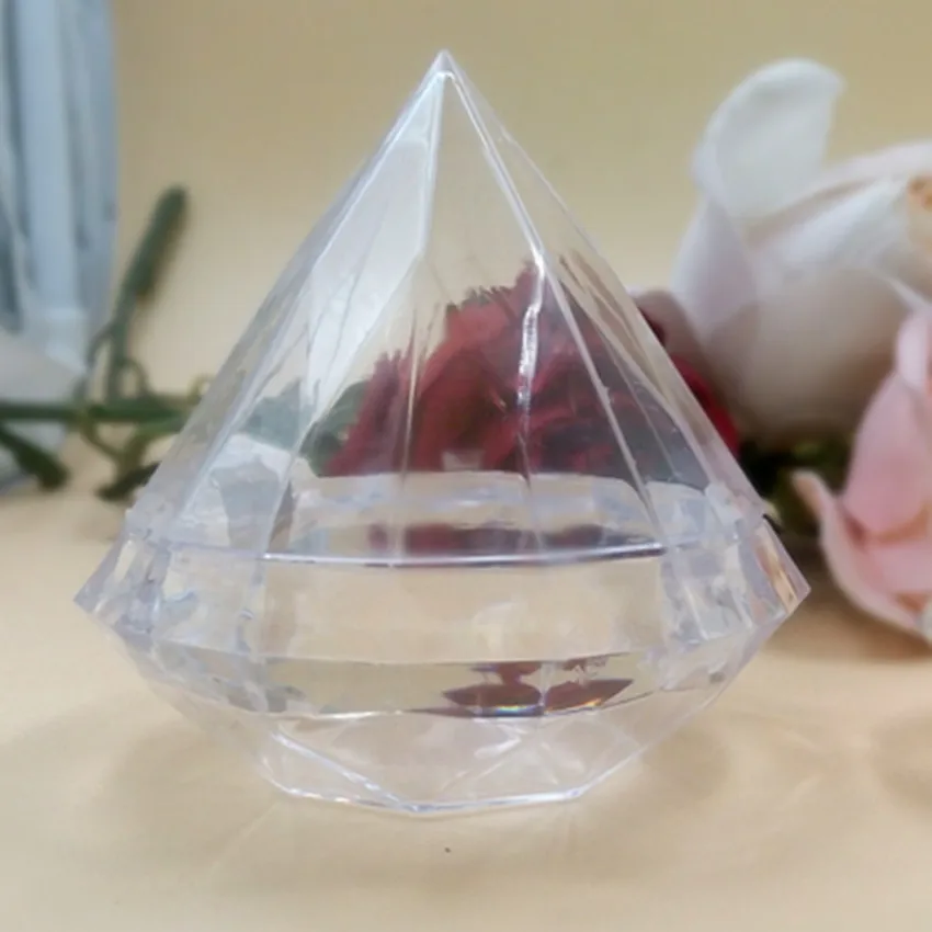 Plastic Favour Bo Midway Media 20pcs Clear Diamond Bo Candy Box Wedding Favor Gift