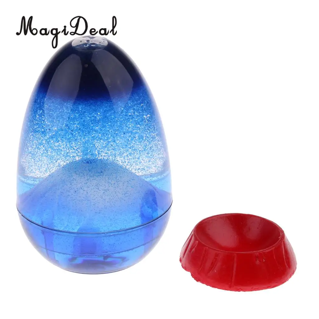 MagiDeal 1Pc Egg Volcano Eruption Liquid Hourglass Sand Timer for Bedroom Kitchen Home Decor Novelty Birthday Gift 3Colors