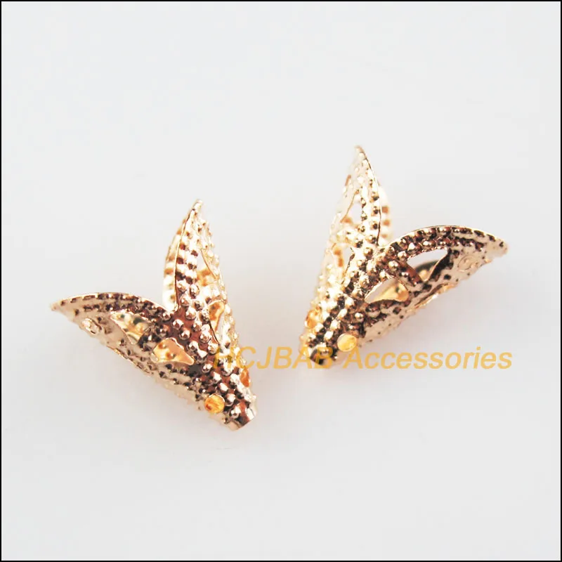 

60Pcs Bugle Cone End Bead Caps Connectors 10x12mm KC Gold Plated