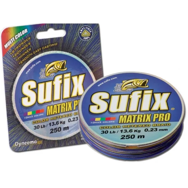 Sufix Плетеный шнур matrix pro x6 multi color 100м (0.14 мм (5.4 кг)) ds1cb0124uda91 | Спорт и развлечения