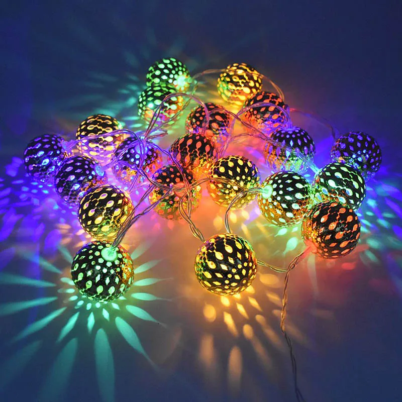 Whole 2m 20led Battery Operated Moroccan Orb Led Fairy String Package Include 1 X 20 Leds Moroccan Orb Fairy Lights String
