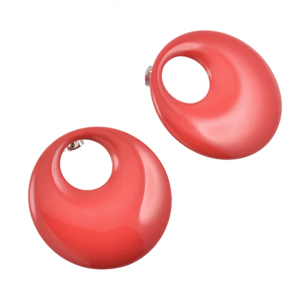 

VA-39 Handmade fashion simple geometric circular marble long earrings girls popular earrings earrings temperament