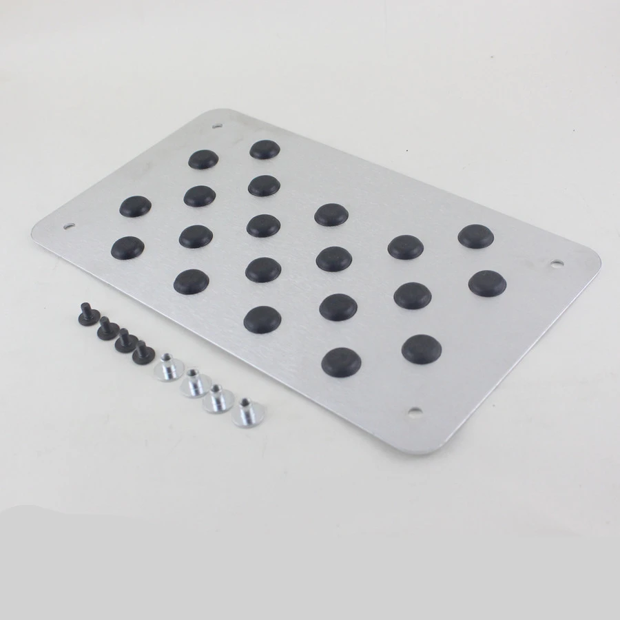 Aluminum alloy Car Non-slip Plate Carpet pedal Floor Mat Environmental Rubber Car Accessories Styling