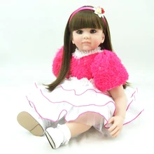 Модная Кукла-реборн из ПВХ силиконовые детские куклы сопровождать реалистичные принцесса кукла "малыш" ребенок высокого класса Рождество год бутик подарки