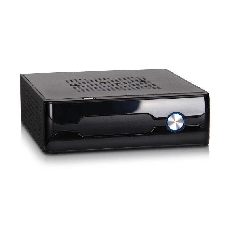 Горячий DIY горизонтальный мини itx HTPC чехол черный стальной корпус для домашнего