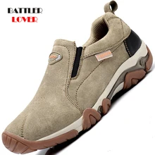 Самые дешевые зимние ботинки; Мужская модная зимняя обувь из флока на меху; мужские осенние ботильоны из натуральной кожи; Мужские Теплые повседневные рабочие ботинки