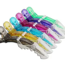 10 шт./лот, прозрачные цветные пряди для парикмахерской/семьи/DIYCrocodile/заколки-утконосы