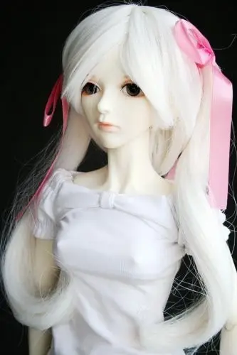 wamami 71 Pigtail White Wig 1 3 SD DZ DOD BJD Dollfie 8 9