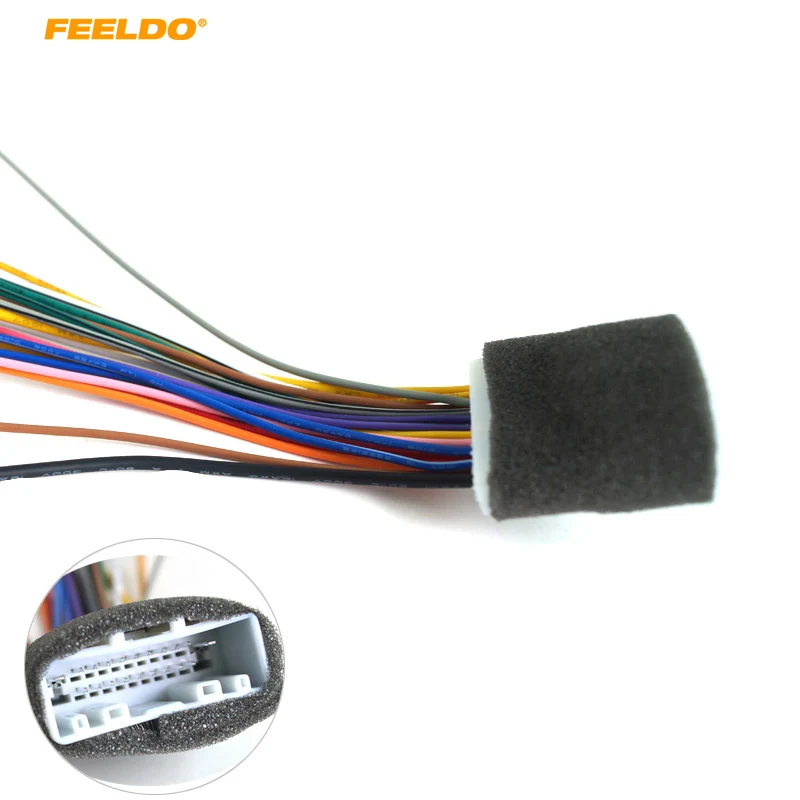 FEELDO 10Pcs Car Audio Stereo Wiring Harness Adapter For Nissan/Subaru