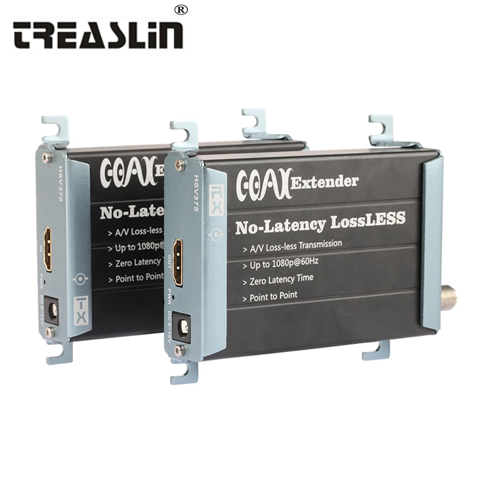 

TreasLin 200 Meters HDMI Coaxial Extender Over RG59 RG6 RG7 Lossless HDMI Transmitter No Latency HDMI Receiver for STB TV Box