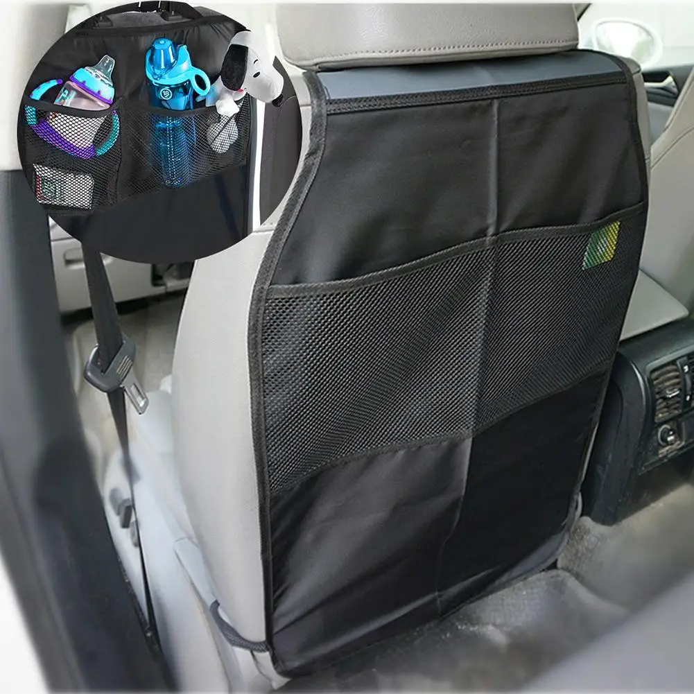 

Universal Nylon Car Seat Back Kick Mat Storage Bag Protector Cover Keep Clean