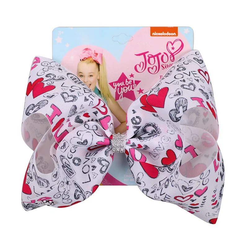 Подарок на день ребенка большой 8 InchJojo Siwa для девочек Jojo бантики волос с зажимами