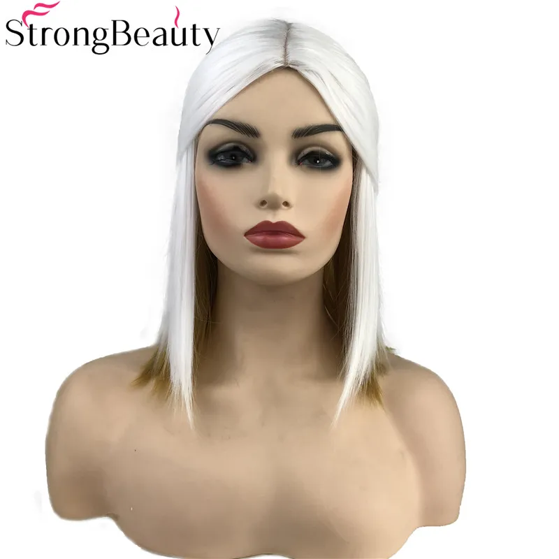 Forte beleza cosplay perucas de cabelo sintético