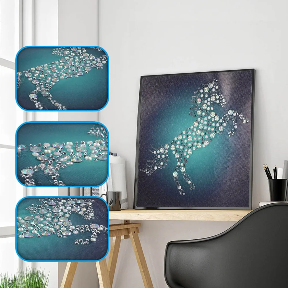 

Fluorescent Illuminate Diamond Painting Cross Stitch Kits Partial Drill Diamond Embroidery Crystal Rhinestone Arts Craft DIY 5D