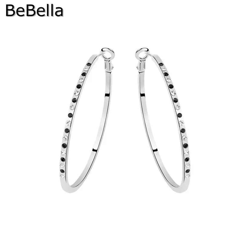 BeBella 5 3 см большие серьги в виде колец полукруг установка с кристаллами модное