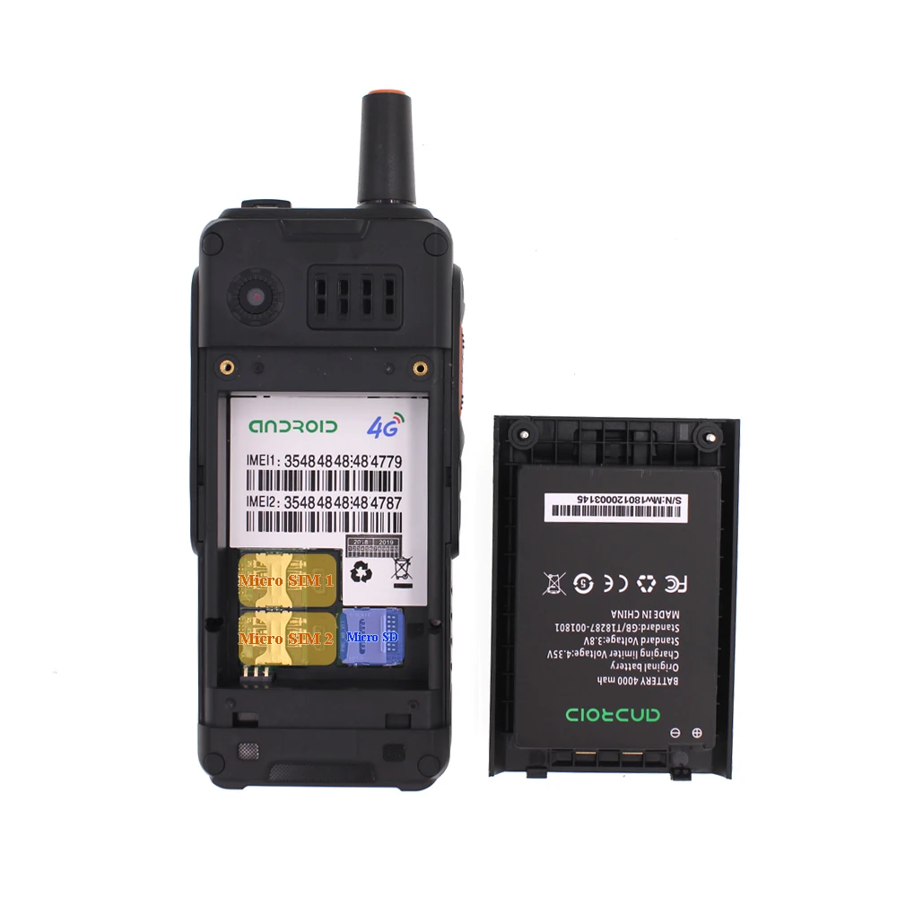 ANYSECU 4G сетевое радио 7S + Android 6 0 F40 разблокировка LTE POC Telefono работа с Zello Real PTT дальний