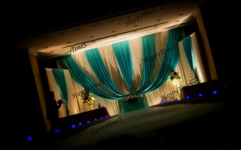 

Wedding Supplies 3M High 6M WideWedding Curtain Backdrop With Strip Type Drapes On The Top