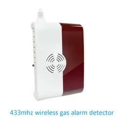 433 мГц Беспроводной сигнализатор горючих газов уголь природный газ детектор утечки GSM Системы аксессуары утечки Европа Plug