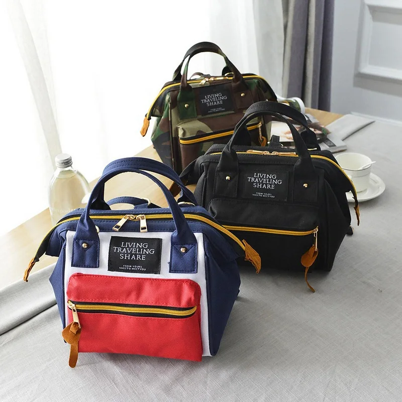 

Women Durable Oxford Doctor Bag Top-handle Bag Girls Casual Tote Travel Shoulder Bags Female Multifunction Handbag Backbag