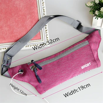 

Unisex Waist Bag Sport Running Hiking Belt Bum Waist Pouch Zip Bag Waist Pack
