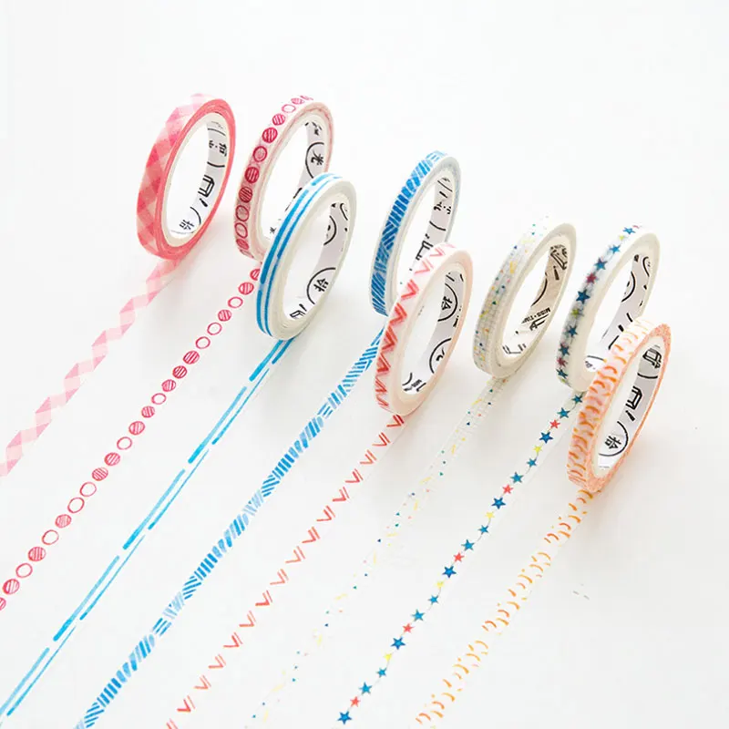 

1 x Natural series Very fine 0.5cm*7m washi tape photo album Scrapbook Adhesive decorative tape diy Handmade Gift Card Art craft